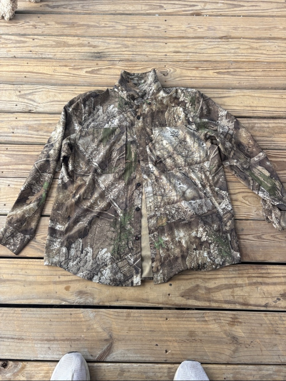 Magellan Outdoors Men's Camo Button-Down Shirt - Brown/Green